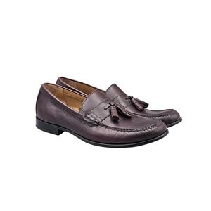 Cole Haan Men's Size 13 M EUC Pinch Burgundy Leather Tassel Loafers Dress Shoes